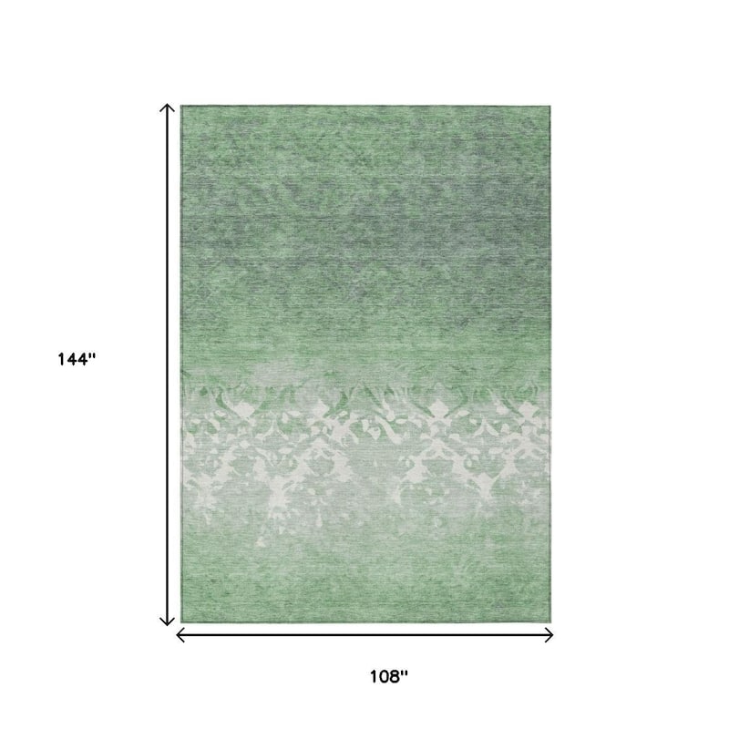 HomeRoots Damask Transitional Rectangle Outdoor Rug