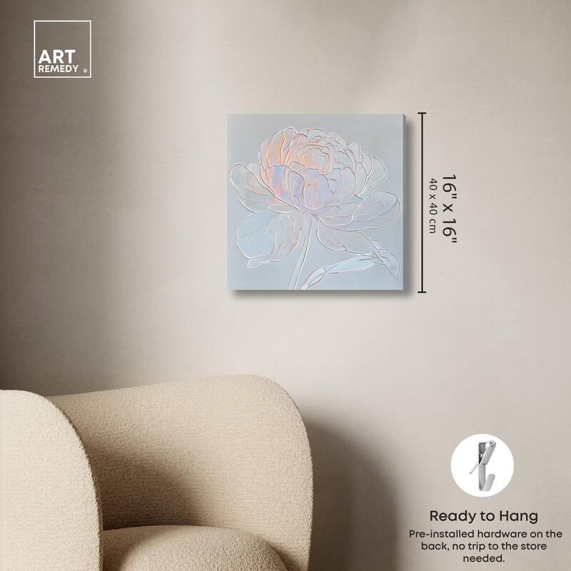 Embossed Flower I Canvas by Art Remedy, Gallery Wrapped