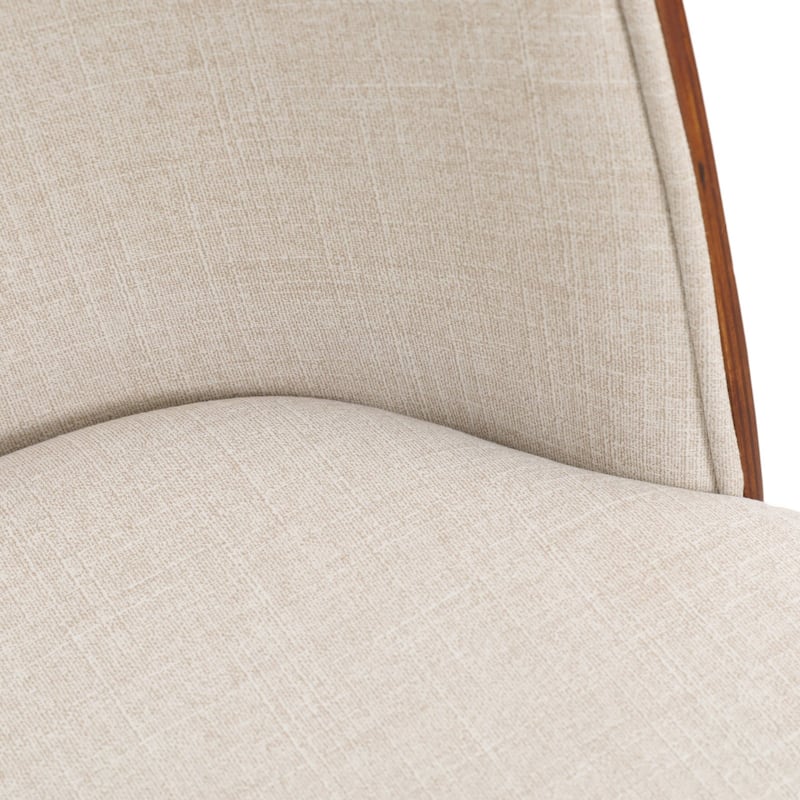 LeisureMod Tule Dining Chair with Upholstered Seat and White Steel Frame, Set of 2
