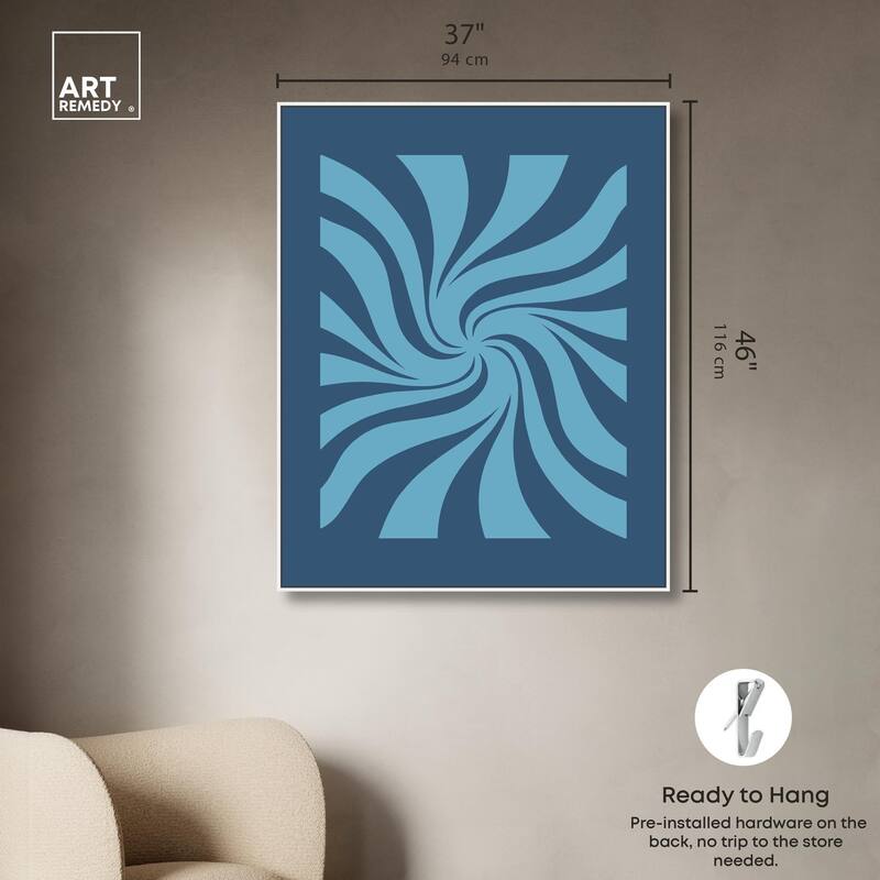 Carnaval Retro Blues Canvas by Art Remedy