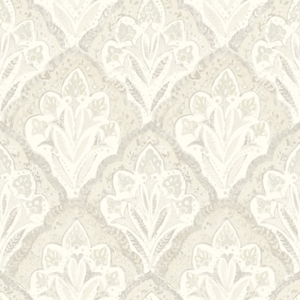 Chesapeake Mimir Dove Quilted Damask Wallpaper