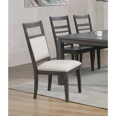 Upholstered Dining Chairs - Set of 2 - Modern Slat Back Accent Chairs for Kitchen or Dining Room