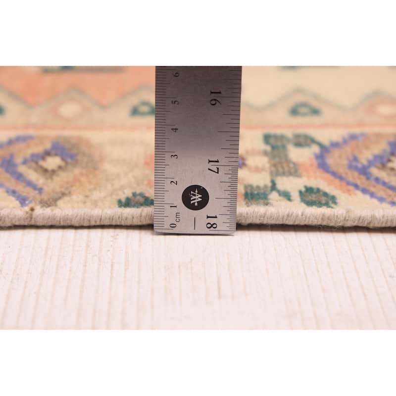 ECARPETGALLERY Hand-knotted Antalya Vintage Tan Wool Rug - 6'9 x 9'6