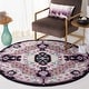 preview thumbnail 14 of 115, SAFAVIEH Handmade Bellagio Fronnie Oriental Medallion Wool Rug 5' Round - Ivory/Black - Round