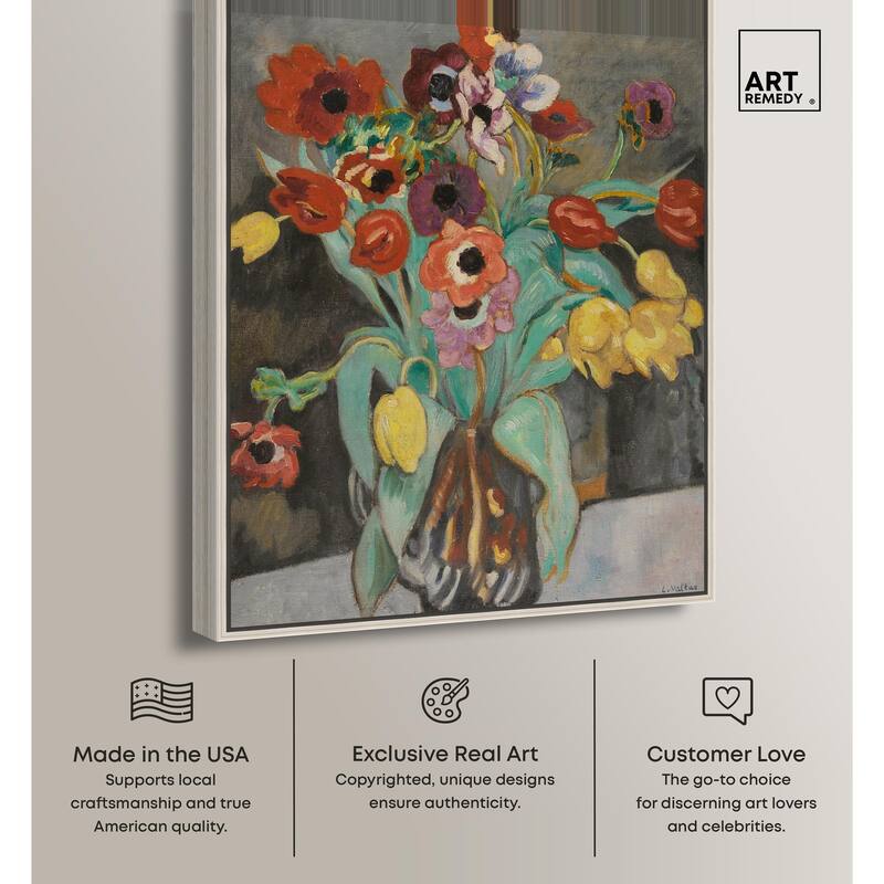 Valtat Anemones Tulipes Canvas by Art Remedy