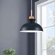 preview thumbnail 7 of 66, 1 - Light Modern Metal 11.02" Bowl Dome Island Pendant Light Blue