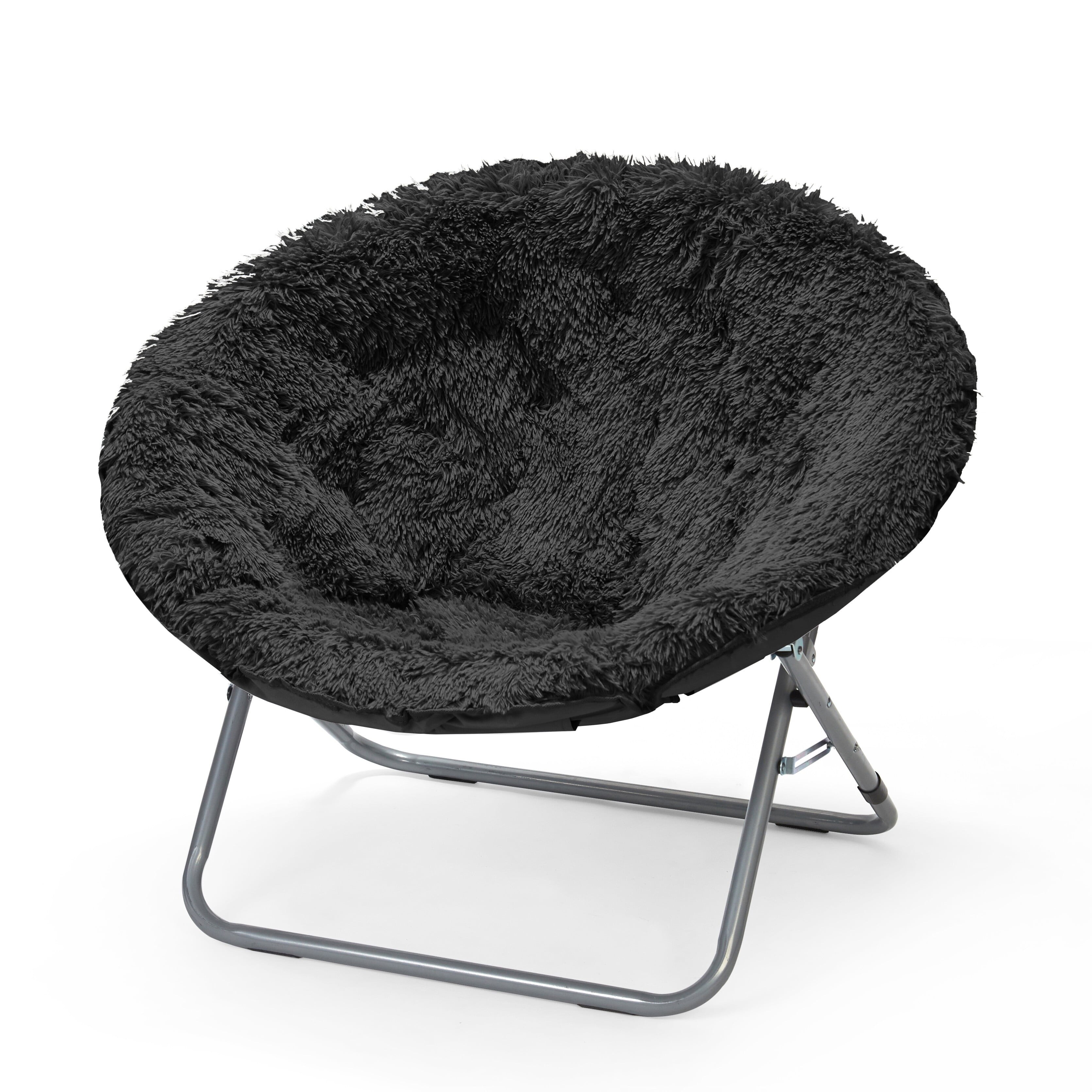 Faux fur oversized online moon chair
