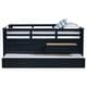 preview thumbnail 6 of 14, Carlsbad Wood Twin Captains Bed With Trundle Navy Blue