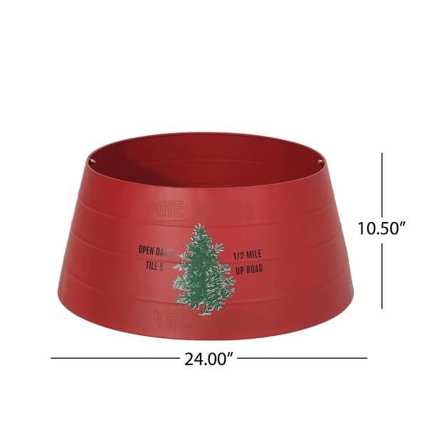 Suncook Iron Christmas Tree Collar By Christopher Knight Home - Red 