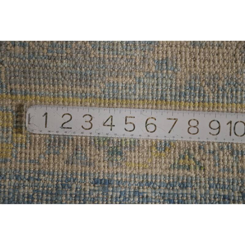 Hand Knotted Oriental 100% Wool Carpet Transitional All-Over Navy Blue & Blues Oushak Area Rug - 10' 6'' X 8' 0''