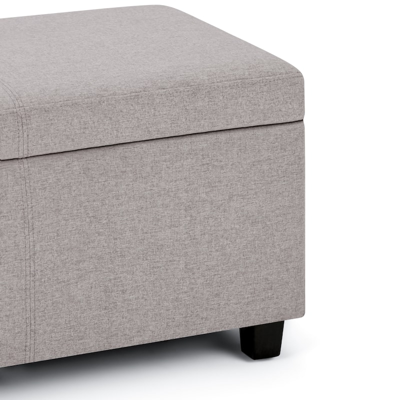 WYNDENHALL Franklin 48-in. Wide Contemporary Rectangular Storage Ottoman