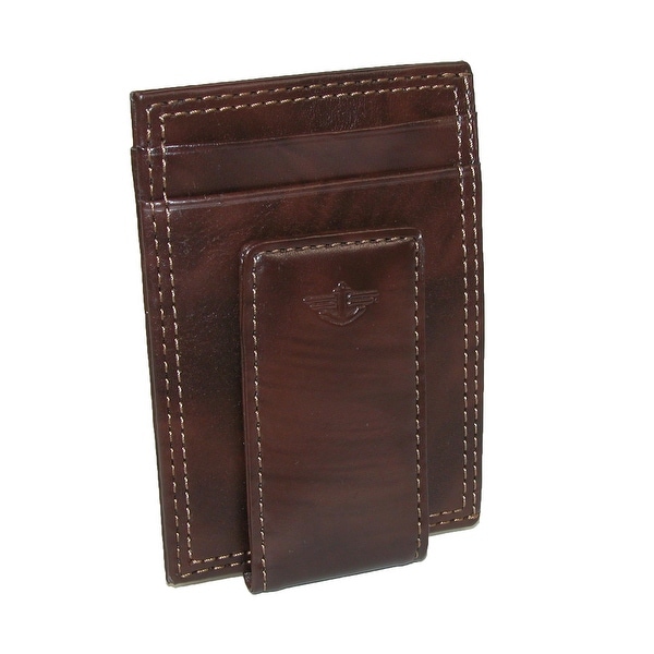 Shop Dockers Men&#39;s Leather Slim Front Pocket Wallet with Magnetic Money Clip - One size - Free ...
