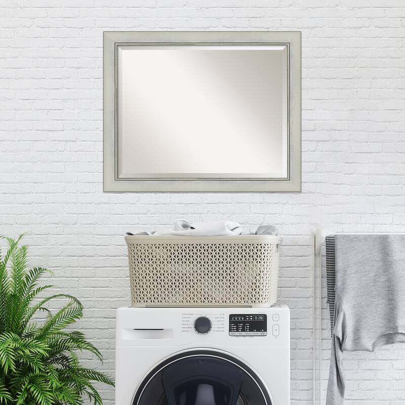 Beveled Wall Mirror - Flair Polished Nickel Frame