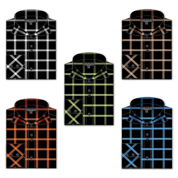Men's Check Pattern Fancy Shirt. Opens flyout.