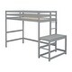 preview thumbnail 20 of 22, Twin High Loft Bed with Ladder landing Platform and Guardrails, White