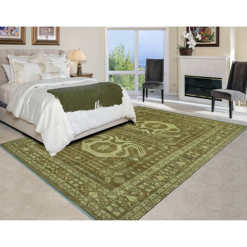 Sun Faded Distressed Anass Brown/Beige Rug - 6'0" x 9'3"