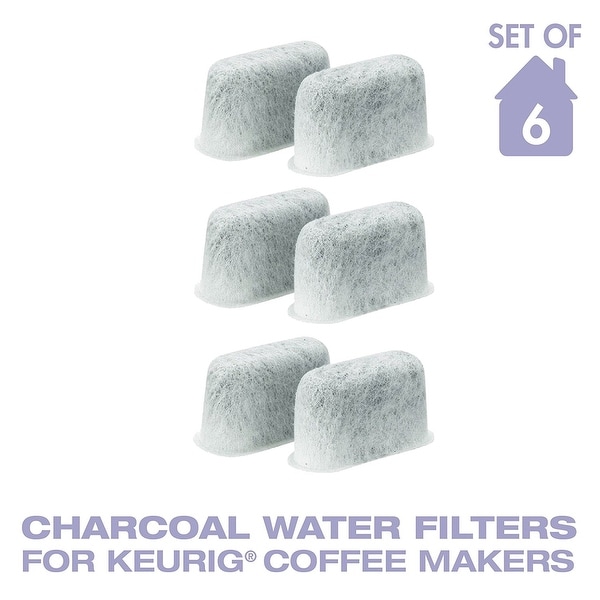 GoldTone Charcoal Water Coffee Filter Cartridges, Replaces Keurig 05073 Charcoal Water Coffee Filters- Set of 6