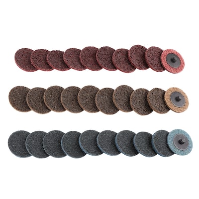2" Non Woven Surface Conditioning R-Type Quick Change Discs Coarse Medium Grit