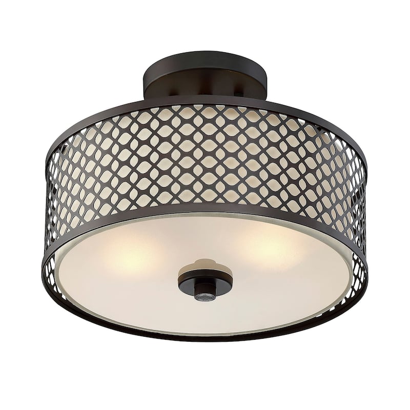 Trade Winds Hutchins Semi-Flush Mount Drum Ceiling Light