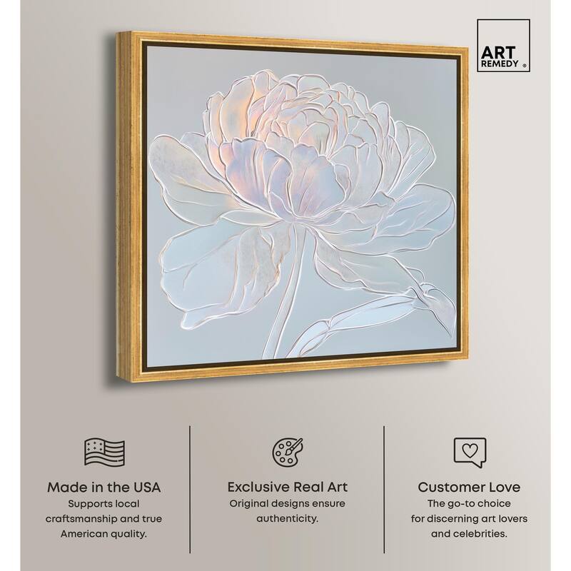 Embossed Flower II Canvas by Art Remedy