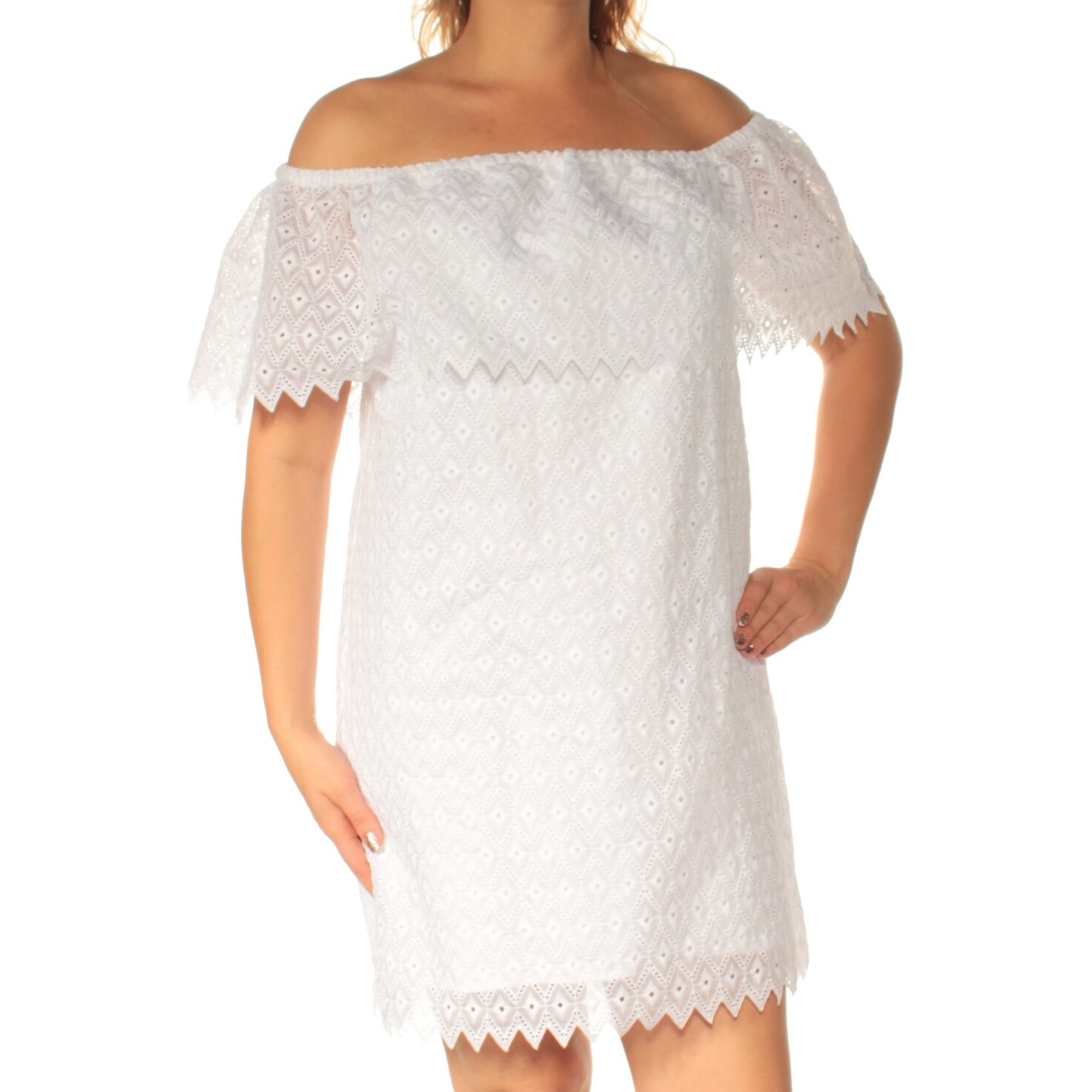 kensie white lace dress