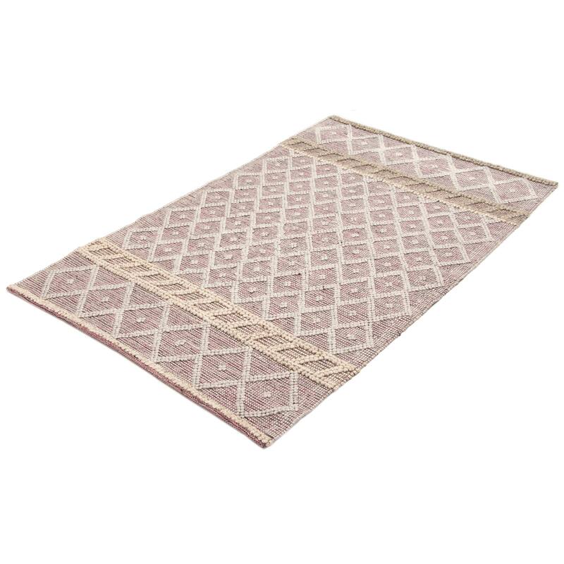 ECARPETGALLERY Braid weave Sienna Grey Wool Rug - 5'0 x 8'2