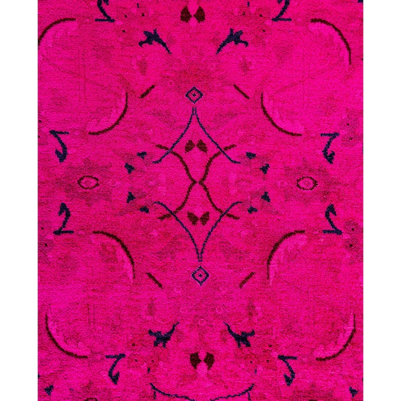 Overdyed One-of-a-Kind Hand-Knotted Area Rug - Pink - 10' 1" x 13' 10"