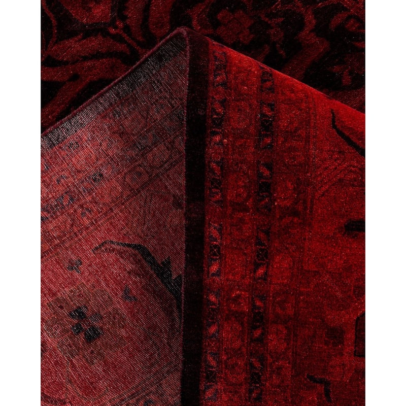 Contemporary Overdyed Wool Hand Knotted Area Rug - 10' 1" x 14' 0"