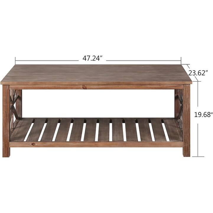 roomfitters 47' Handcrafted Coffee Table for Living Room - Perfect for Sofa or Loveseat
