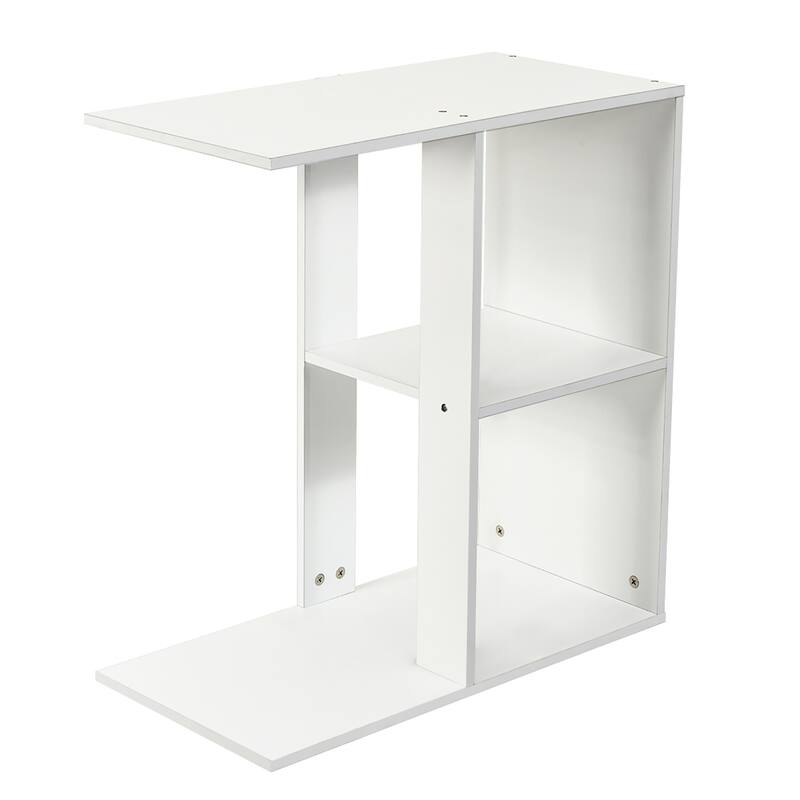 Costway 3-tier Side Table W/Storage Shelf Space-saving Nightstand