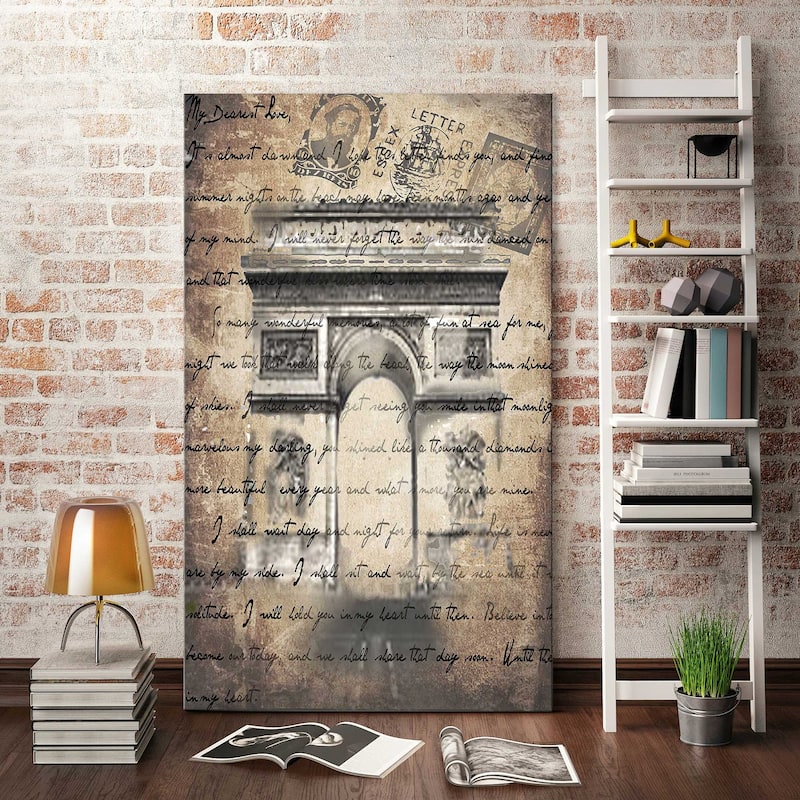 "Vintage Paris 1 in Sepia" by Jodi Print on Canvas