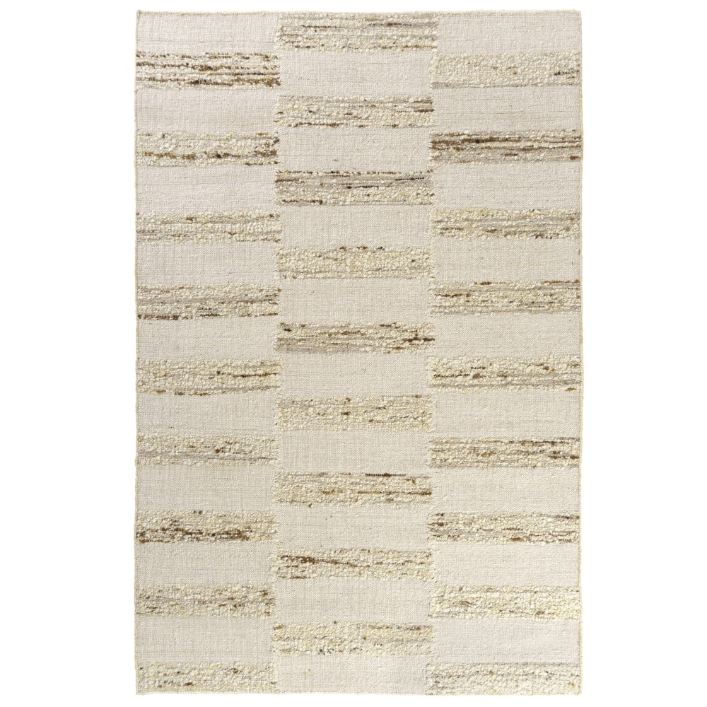 Sevita Ivory/Natural Farmhouse Checkered Area Rug