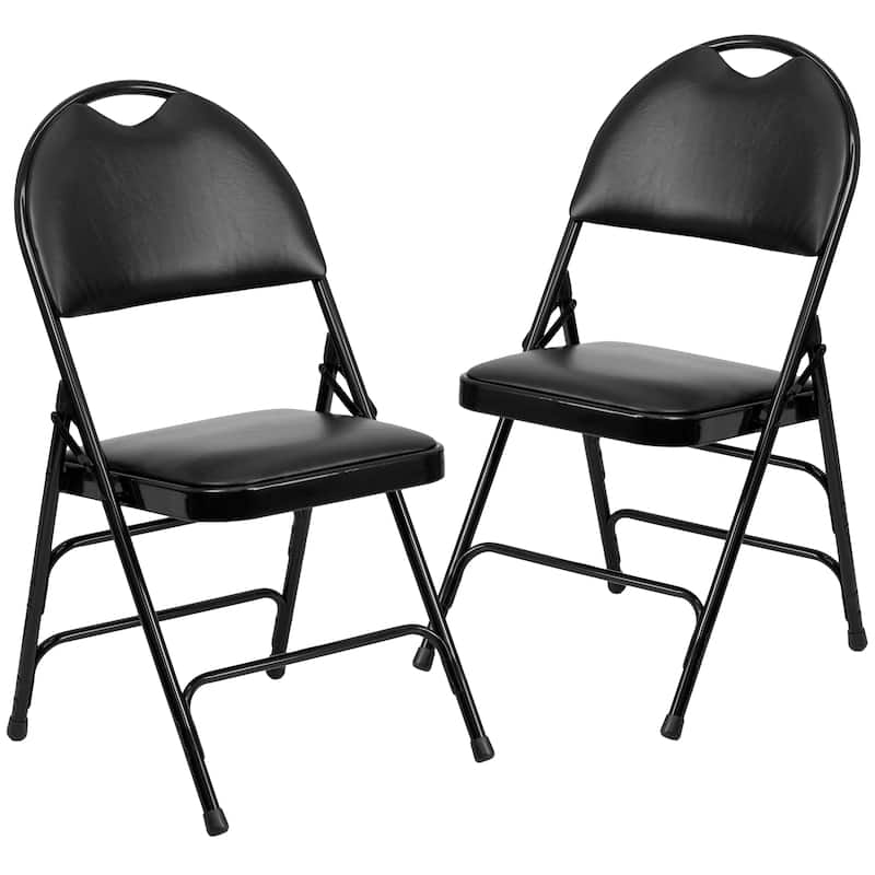 2 Pack Extra Large Ultra-Premium Triple Braced Folding Chair