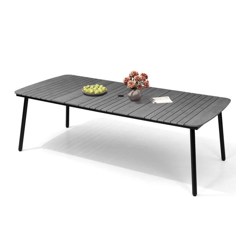 VredHom Outdoor Rectangular Aluminum Dining Table