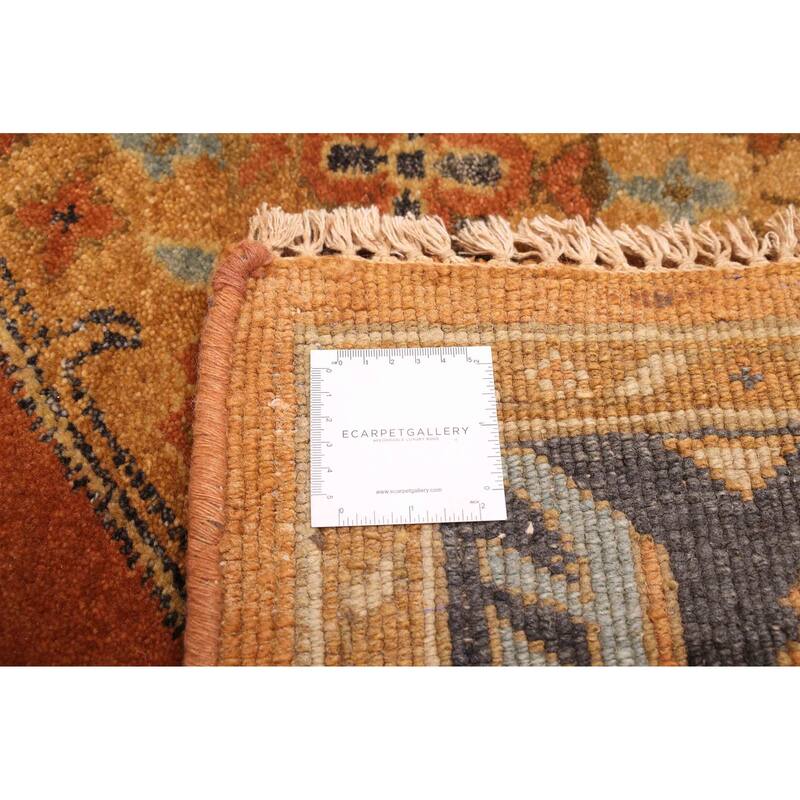 ECARPETGALLERY Hand-knotted Finest Agra Jaipur Copper Wool Rug - 7'10 x 9'9