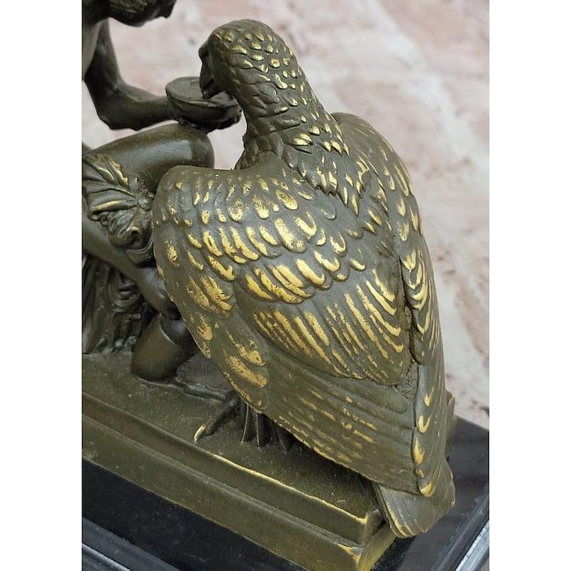 Bronze Zeus And Ganymede Statue - Mythical Greek Sculpture Decor