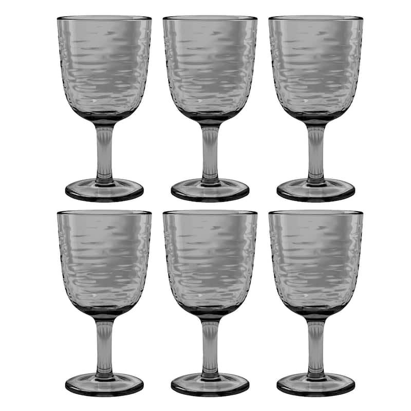 Abode Homewares Foundry Acrylic Wine Glass - 13.5 oz - Set of 6 - Grey