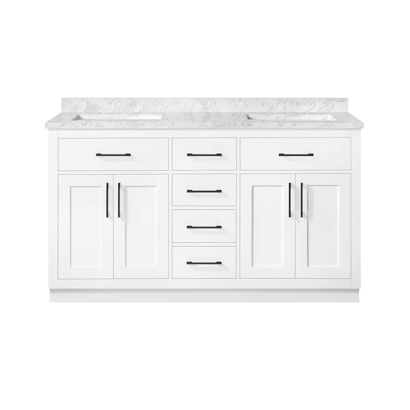 Athea Bathroom Vanity with White Engineered Marble Top