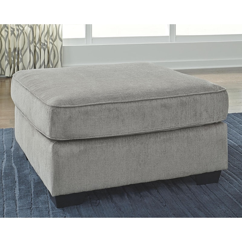 Signature Design by Ashley Altari Oversized Accent Ottoman - 36" W x 36" D x 20" H - Alloy