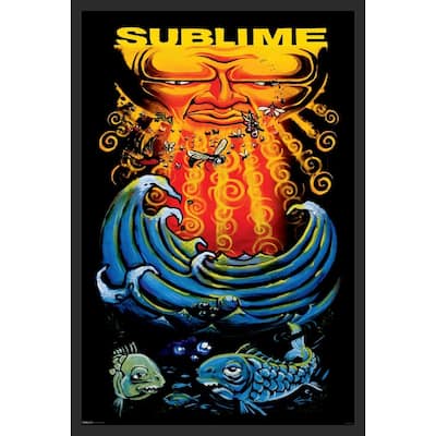 Sublime - Sun & Fish Framed Art Poster - 24 x 36 Inch