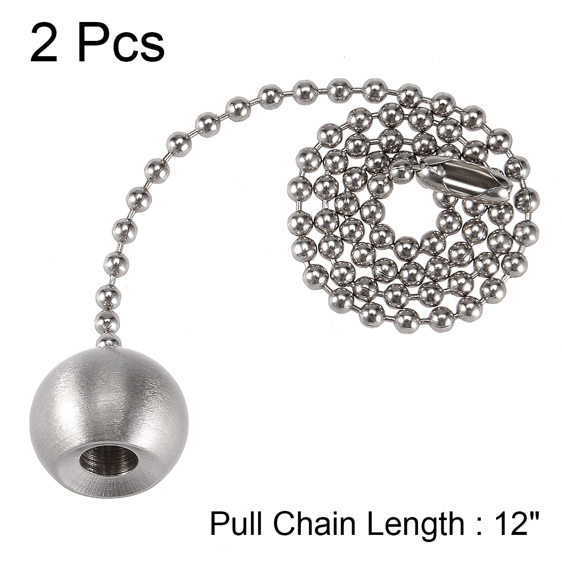 Shop 2pcs Brushed Nickel Decorative Ball Pendant With 12 Inch Pull