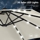 preview thumbnail 11 of 79, MAISON ARTS 15-foot Rectangular Crank Double-sided Outdoor Market Umbrella Solar LED Lighted Patio Umbrella with Base Included