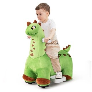 Costway 6V Kids Ride on Dinosaur with Padded Sea Foot Pedal Music - See Details