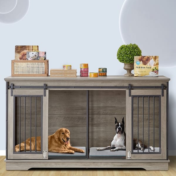 Multi-purpose Pet Crate Large Wooden Dog Crate Furniture With