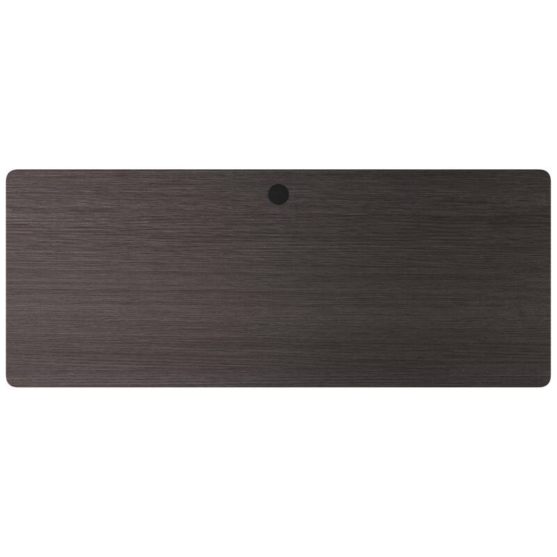 Modern T-Leg Table Desk, Arctic Silver/Weathered Charcoal