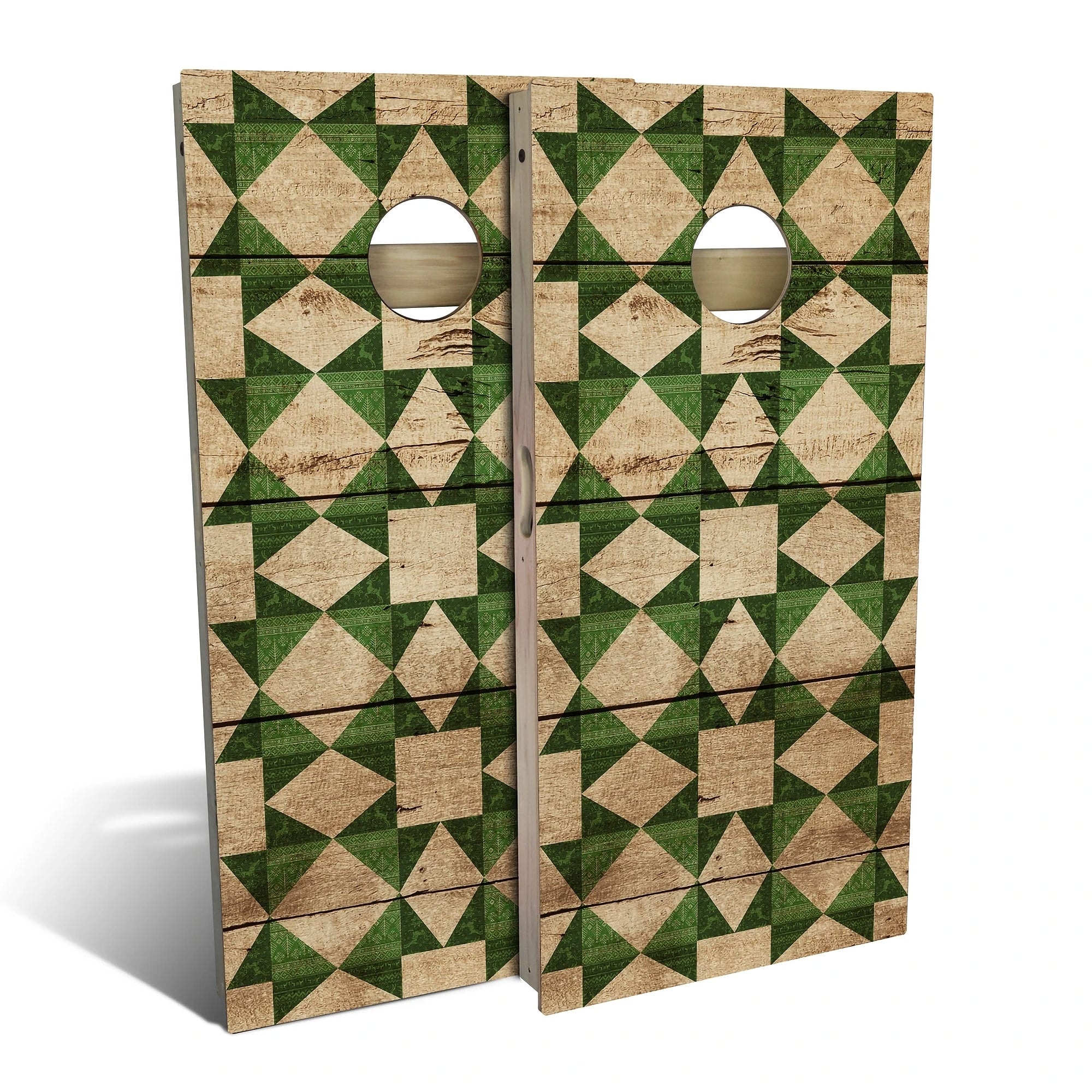 Green Christmas Outdoor Cornhole Board Set