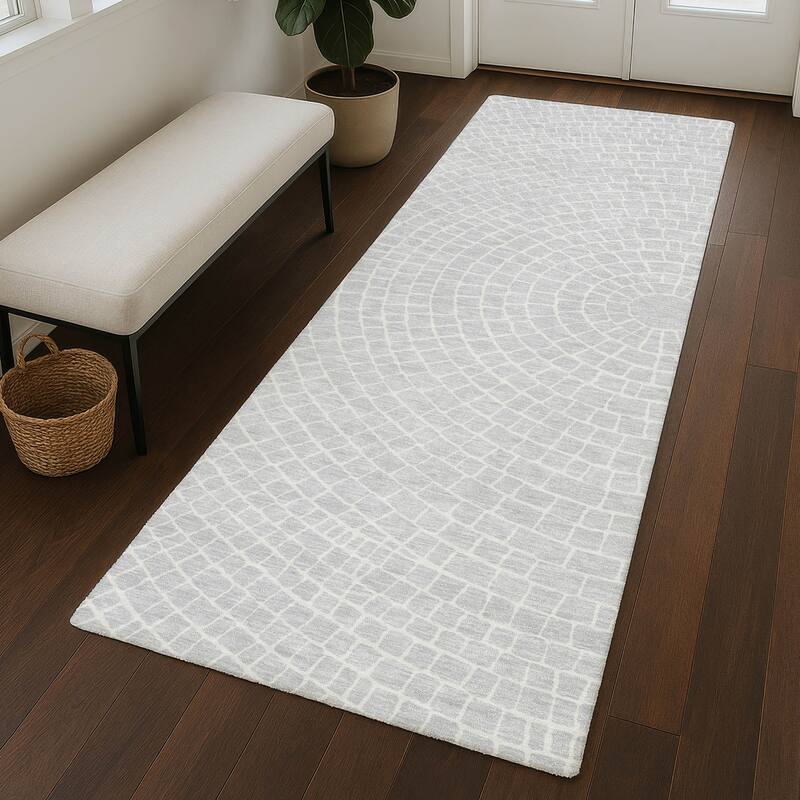 Machine Washable Indoor/ Outdoor Modern Gravity Chantille Rug