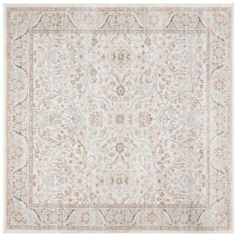 SAFAVIEH Isabella Pietra Traditional Oriental Rug - 6'7" Square - Cream/Beige - Square