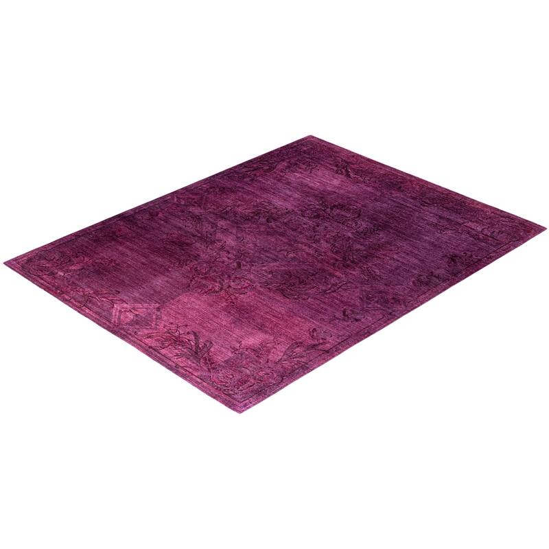 Contemporary Overdyed Wool Hand Knotted Area Rug - 8' 1" x 10' 3"