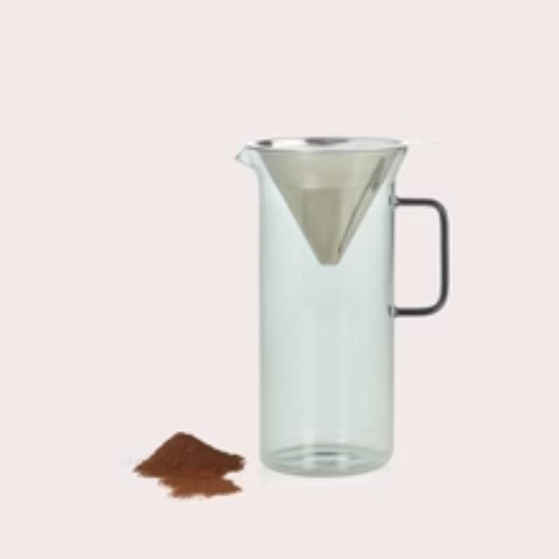 AdHoc Impact Pour Over Coffee Maker in Grey Glass 600ml